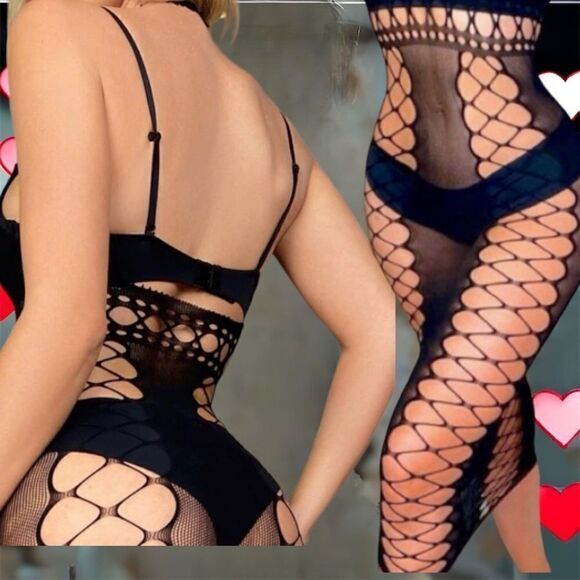 Lingerie Dress l Burgundy or Black l High Stretch l Feels Good On l New - Picture 3 of 8